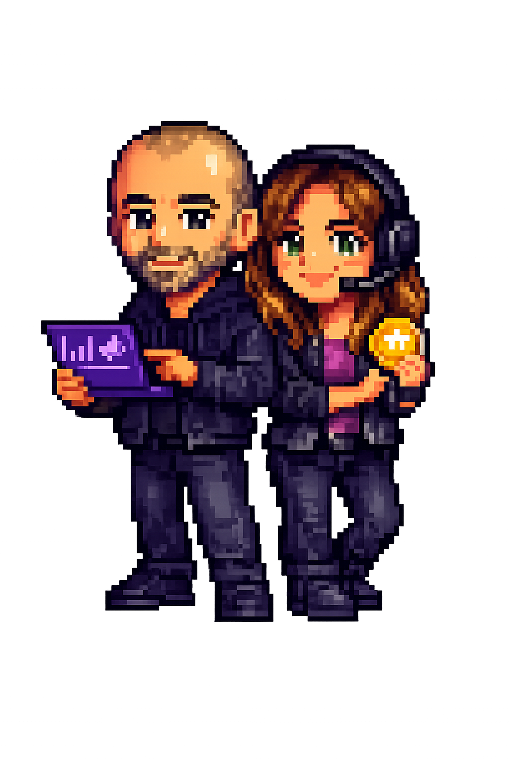 Sprite pixel art di Andrea e Francesca
