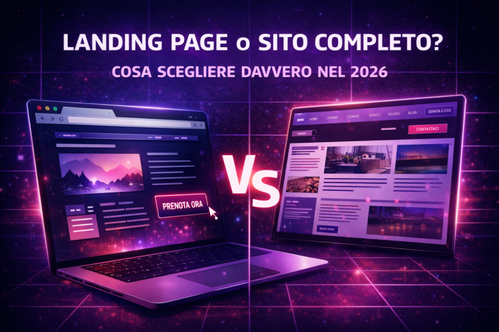 Landing page o sito completo per un’attività locale? Cosa scegliere davvero nel 2026