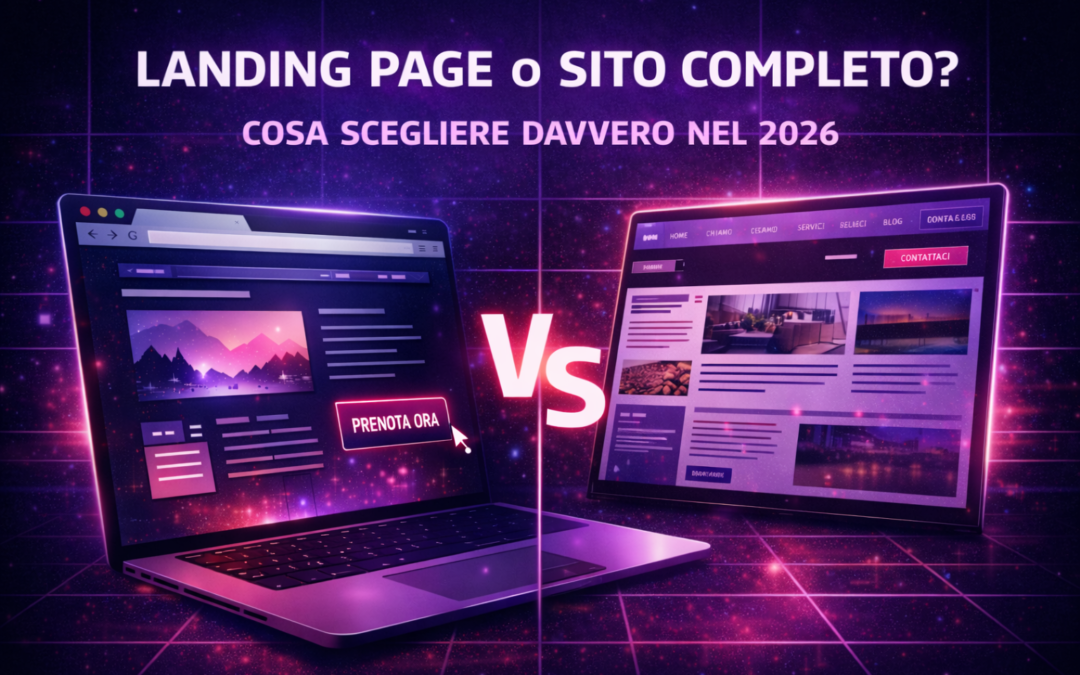Landing page o sito completo per un’attività locale? Cosa scegliere davvero nel 2026